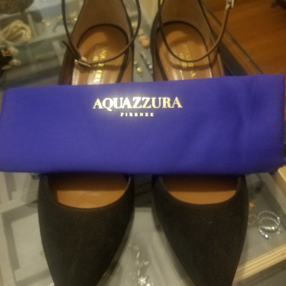 Aquazurra kitten heels w ankle strap